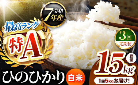 【 定期便 3回 】熊本県産 ひのひかり 白米 5kg | お米 米 こめ おこめ 精米 白米 ヒノヒカリ 5キロ ご飯 国産 国産米 定期 くまもと 熊本 熊本県 玉名市 玉名