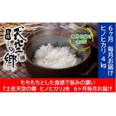 【毎月定期便】土佐天空の郷「ヒノヒカリ」4kg毎月お届け全6回