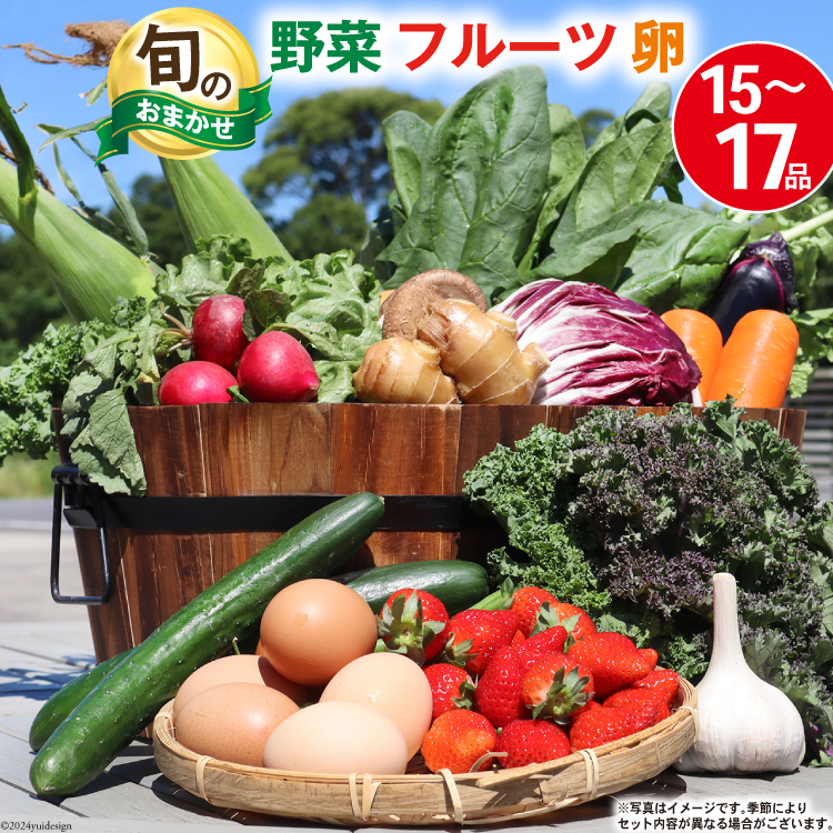 BA025 野菜・フルーツ・卵 旬のおまかせセット （野菜･フルーツ14-16品目、卵6玉）[ 野菜セット 野菜 フルーツ 果物 たまご 鶏卵 産地直送 厳選 長崎県 島原市 送料無料]