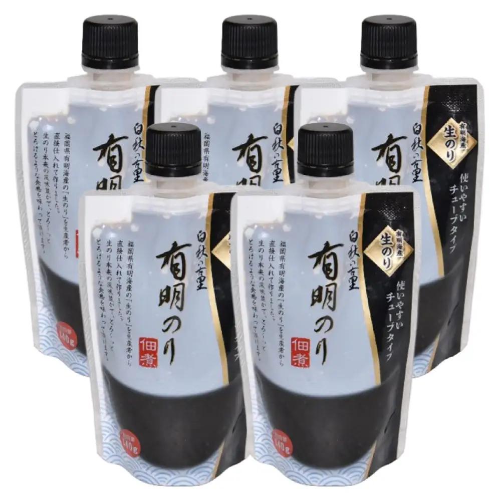 福岡有明のり 佃煮1本使いやすいチューブタイプ140g×5本 4R26