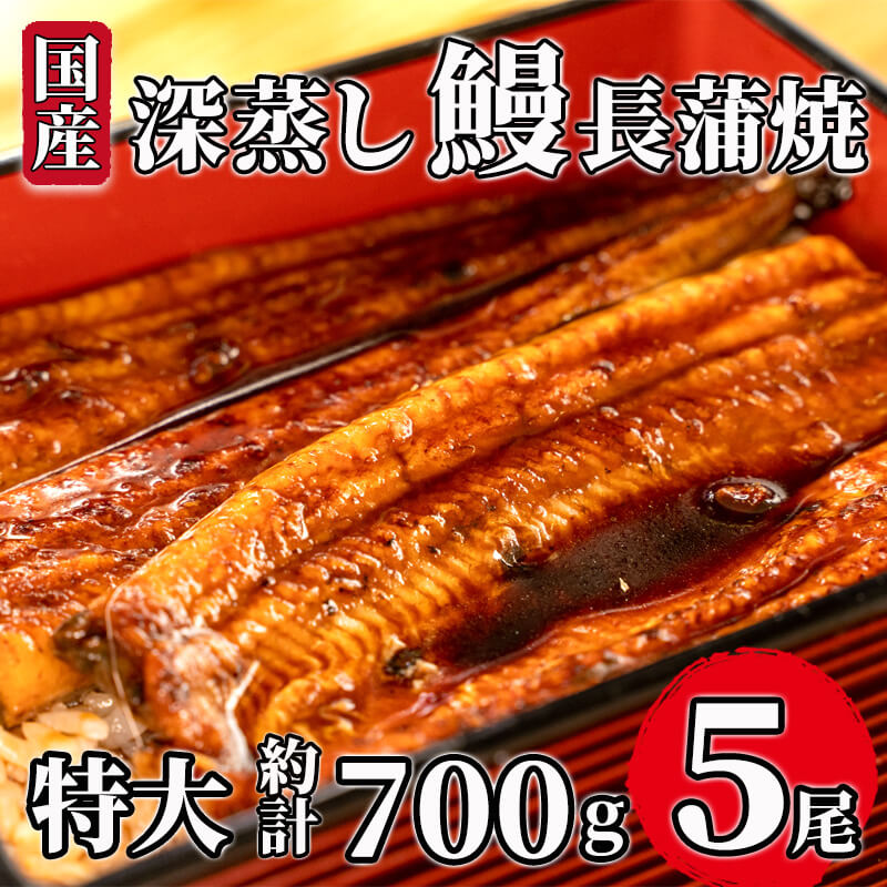 【ふるさと納税】 うなぎ 蒲焼 国産 5尾 1尾 約140g～150g 大 たれ付き 漁協オリジナル 深蒸し 沼津市 静岡