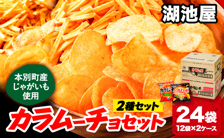 湖池屋 「カラムーチョ」2種セット(各12袋) 本別町観光協会 送料無料《60日以内に出荷予定(土日祝除く)》北海道 本別町 ポテト ポテトチップス 菓子 スナック スナック菓子 食べ比べ