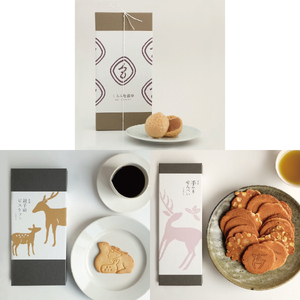 くるみの木 お菓子セット（手やきせんべい・くるみ塩最中・親子鹿ビスケット）【krm15】