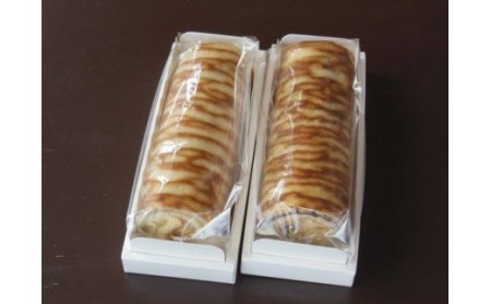【吉屋20年以上のロングセラー】ロールケーキ 虎の巻 白あんと黒あんの2本入[ZB632]