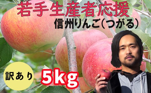 若手生産者応援 りんご （サンつがる） 訳あり 5㎏ 数量限定 先行予約 伊藤快 果物 フルーツ 家庭用 産地直送 麻日屋 麻績 おみ 自宅用  8月 下旬 9月 上旬 2026年収穫分 先行予約 予約