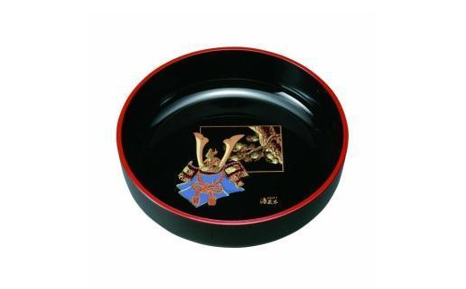 菓子鉢 7.0寸 黒 金蒔絵 ほまれ兜【YG85】