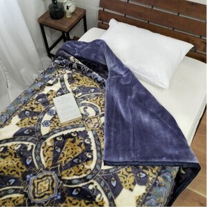 【シングルサイズ】なめらかシルキータッチ2枚合わせ毛布 ブルー1枚  YO-3800-BL【1506798】