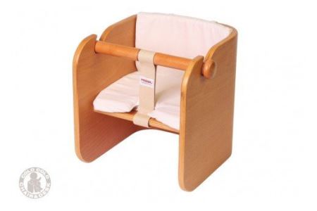 No.157-01-04 コロコロベビーチェア（ナチュラル）専用クッション（グリーン）付き KWNBV144