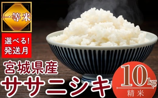 【2025年12月発送】【令和7年産米】【選べる！発送月】 宮城県産ササニシキ（ 精米 ）10kg 一等米 環境保全米 単一原料米 米 ささにしき ササニシキ 宮城県産 東松島市 令和7年 新米 精米 白米 お米 こめ JAいしのまき オンラインワンストップ 自治体マイページ