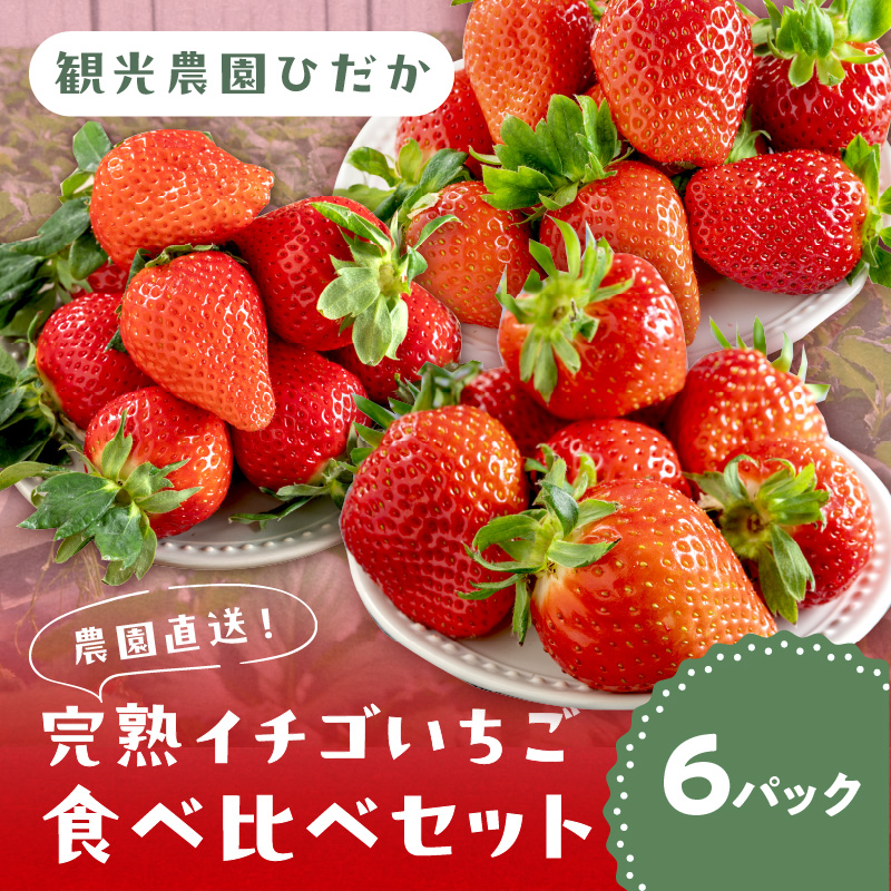 農園直送！完熟イチゴ食べ比べセット2種 6パック《先行予約》2027年1月中旬頃から順次発送予定【配送不可地域：北海道・沖縄・離島】【1225】
