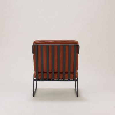 ふるさと納税 関市 革と鉄フレームの組み合わせ。くつろぎのfeliceラウンジチェア インテリア 家具 |  | 01