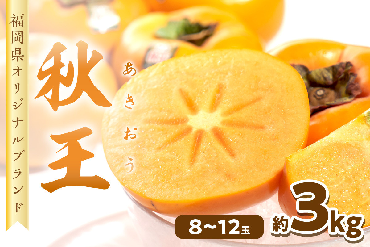 
                  秋王(あきおう) 柿 約3kg箱(8-12玉)【011-0085】
                