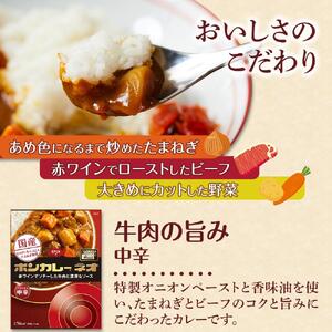 【定期便 全4回】ボンカレーネオ 牛肉の旨み(中辛)　30個×4回　計120個