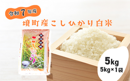 S268【令和7年産】境町こだわり白米「コシヒカリ」 5kg(5kg×1袋)