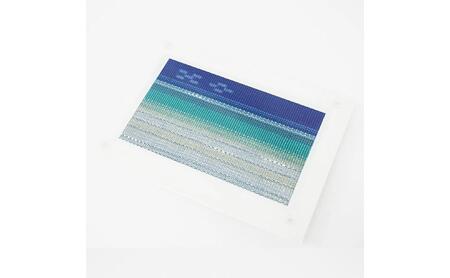八重山みんさー織 アクリルフレーム 「渚」 | 伝統工芸品 織物 みんさー 送料無料 沖縄県石垣市