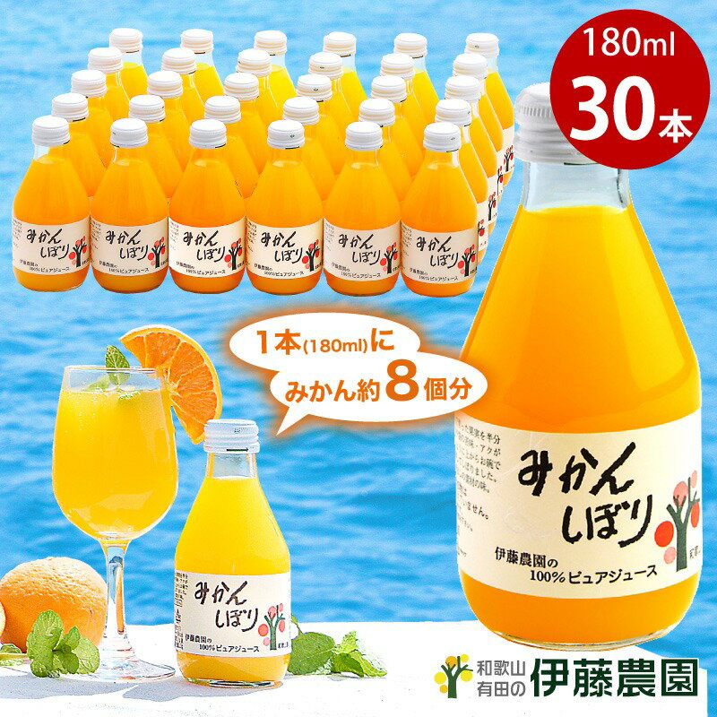 【ふるさと納税】伊藤農園 100％ピュアジュース みかんしぼり 30本セット(A604-2) ふるさと納税 ジュース みかんジュース みかん オレンジジュース