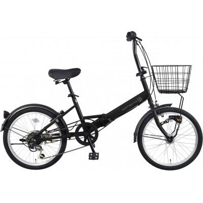 ふるさと納税 四日市市 オリタタミ自転車20型6段変速　LEDオートライト　マットブラック