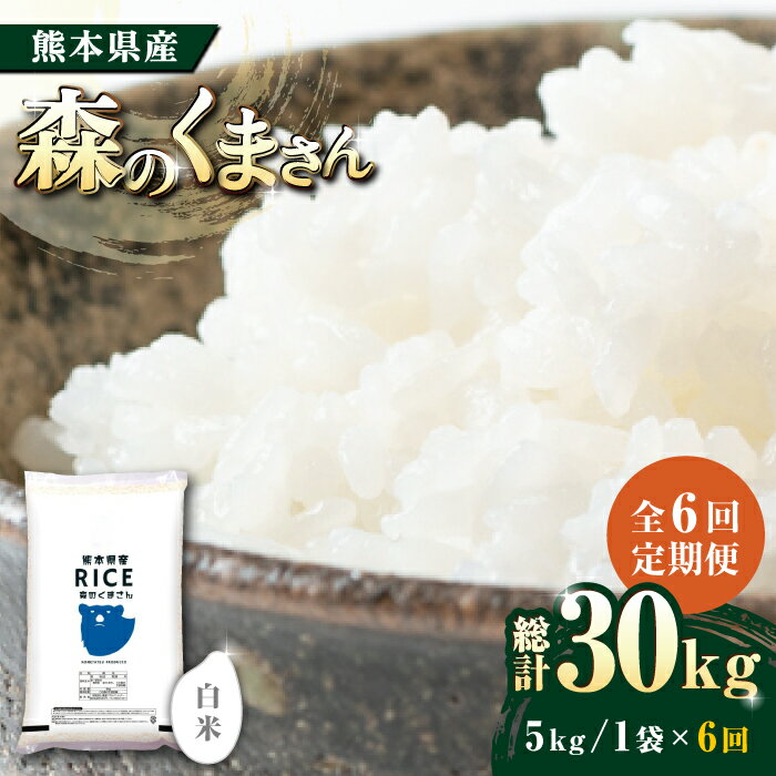 【ふるさと納税】《 新米先行予約 》【全6回定期便】2025年10月より順次発送 森のくまさん 白米 5kg【有限会社 農産ベストパートナー】[ZBP026] 白米 米 おすすめ 人気 ご飯 こめ ごはん 弁当 送料無料