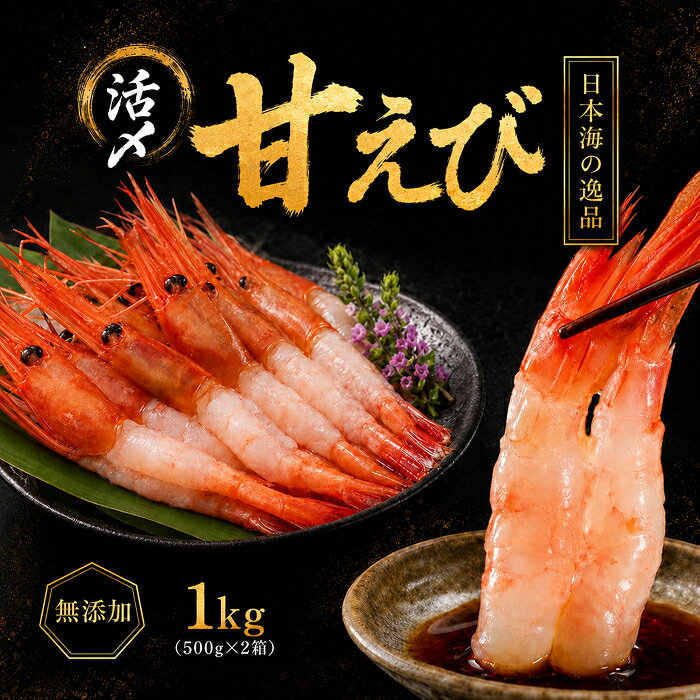 【ふるさと納税】　鮮度抜群の大きい甘エビ1kg小分け（総重量1.2kg） 冷凍 ※無添加 天然甘えび 真空パック済 (18209)