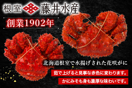 【北海道根室産】[鮭匠ふじい]ボイル花咲がに2～3尾(計約1kg) A-42084