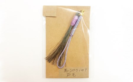 蹄鉄 （ 鉄製 ゴールド ）& 馬のしっぽの毛 ストラップ （ 芦毛 ） 【馬っこパーク・いわて】／ てい鉄 さび止め 錆止め サビ止め 金 金色 鉄 加工 馬毛 尻尾 幸運 開運 厄除け 魔除け ア