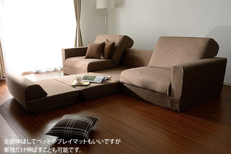 【ふるなび限定】和楽の千鳥2P カシコングレー FN-Limited-SP｜ソファーベッド カウチ 2人掛け ロースタイル WARAKU 日本製 セルタン [0426]