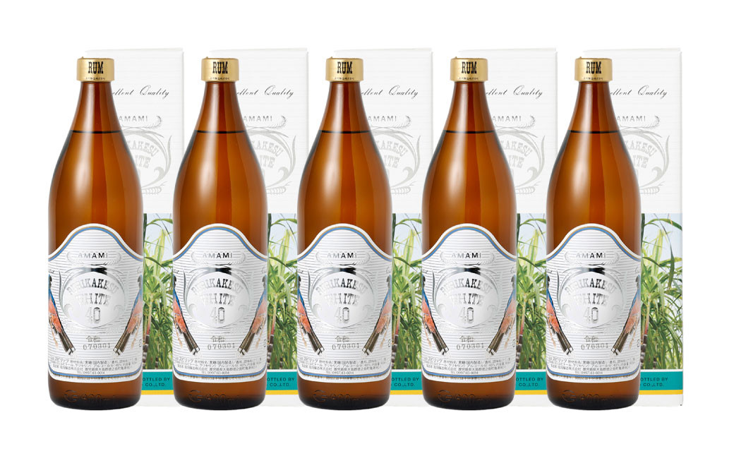 徳之島 高岡醸造 ラム酒 ルリカケスホワイト  900ml×5本