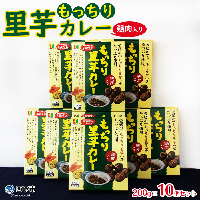 ＜もっちり里芋カレー 10個＞ 惣菜 レトルト 簡単調理 温めるだけ 加工品 キャンプ 夜食 アール・シー・フードパック 特産品 愛媛県 西予市