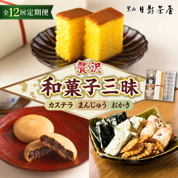 【ふるさと納税】【全12回定期便】葉山日影茶屋 和菓子詰合せ 12個入 / 詰め合わせ ギフト スイーツ つぶあん カステラ つまみ おかき お返し 祝い 和菓子 焼き菓子 お菓子 神奈川県 葉山町【(株)日影茶屋】[ASAX083]