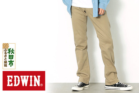 EDWIN インターナショナルベーシック 403 フレックス ふつうのストレートパンツ MENS【29インチ・サンドベージュ】E403F-14-29