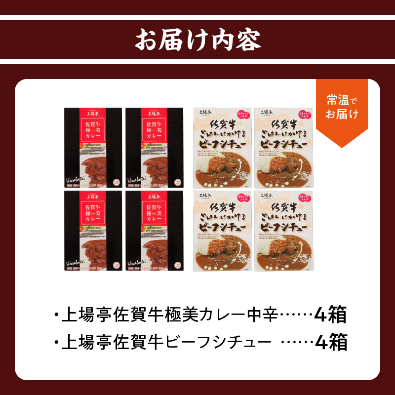 佐賀牛極味カレー・佐賀牛ビーフシチュー 計8箱セット