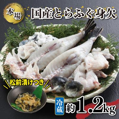 ふるさと納税 下関市 国産 とらふぐ 身欠セット 約1.2kg ふぐ松前漬け 冷蔵 下関《海(かい):KA》 KA9001