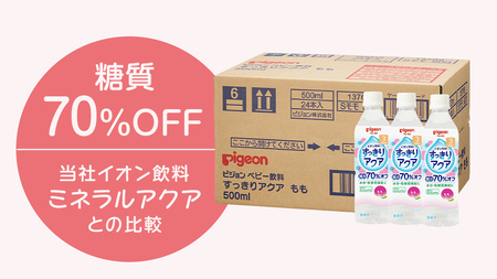 【 ピジョン 】 すっきりアクア もも 500ml×24本 ペットボトル飲料 赤ちゃん 赤ちゃん用品 ベビー ベビー用品 ベビーグッズ 乳児 ベビー飲料 飲料 ペットボトル ジュース イオン飲料 お出