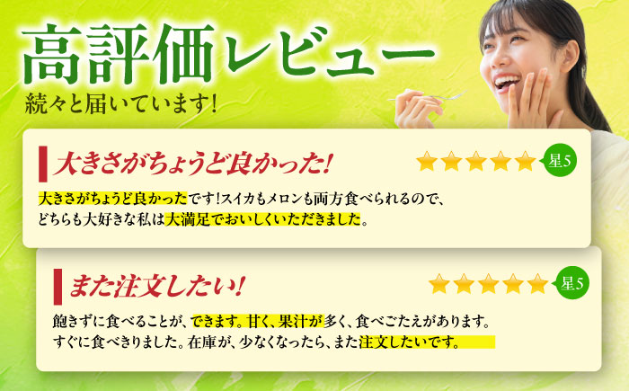 【数量限定】【先行予約】肥後グリーン メロン 1玉＆小玉 すいか 1玉【合同会社 福福堂】 [ZCN004]