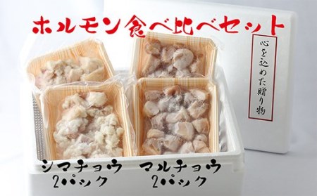 BN021_【みやき町坂本ストアー社長厳選】味付けホルモン1kg　味付けマルチョウ（250ｇｘ2ｐ）・味付けシマチョウセット（250ｘ2Ｐ）