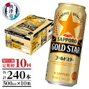 【ふるさと納税】 定期便 10回 サッポロ ゴールドスター ビール サッポロビール 500ml×24缶 毎月1箱 焼津 T0048-1710