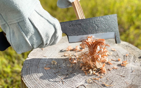 [Kanenori] フルタング両刃鉈 ハシツキスタイル 鋼典 キャンプ用品 アウトドア用品 枝打ち 園芸 [五十嵐刃物工業] 【042S007】