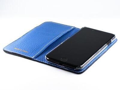 maf pinto アイフォーンケース 本革 日本製 (iPhone SE 第2世代 ／ 8 ／ 7, ) ADRIA LINE 【フレッシュブルー】