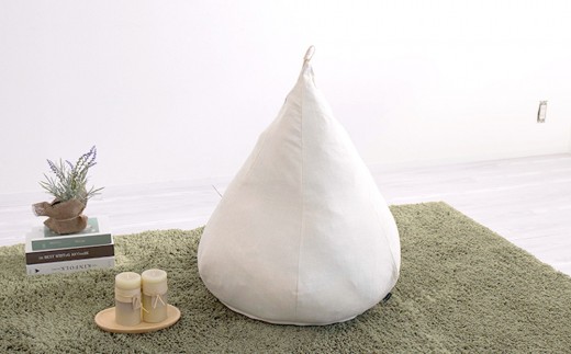 
            布団収納カバー オニオン型 ベージュ 約幅60 × 高さ68cm（底48cm径） 布団収納袋 布団収納クッション カバー ソファ生地 SNG104487702
          