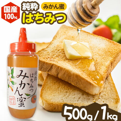 【ふるさと納税】【2025年産新はちみつ】蜂蜜 国産 100％ 純粋 はちみつ みかん蜜 500g 1kg スマイル《30日以内に出荷予定(土日祝除く)》和歌山県 日高川町 蜂蜜 みかん ハチミツ 天然 国産 蜜柑
