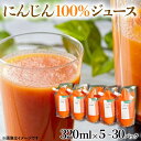 【ふるさと納税】人参ジュース 5パック 30パック にんじん ジュース100% 野菜ジュース 単発便 定期便 さらっと飲みやすい