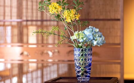 江戸切子 花瓶＜潮騒＞カガミクリスタル F715-3024-CCB |  花瓶 花瓶 花瓶 花瓶 花瓶