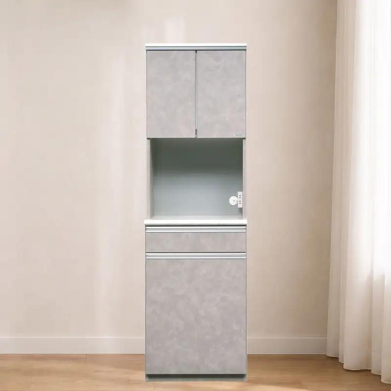 食器棚 オッド 60OP【黒木目・ムラミグレー】 幅60cm ダイニングボード 完成品 キッチン収納 スリム キッチンボード