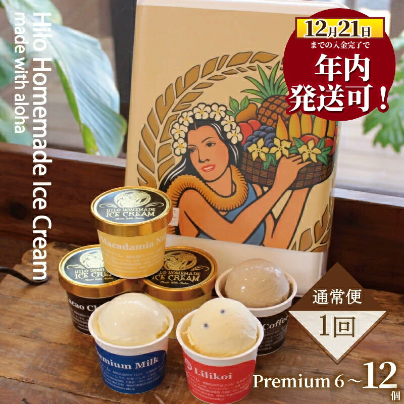 【ふるさと納税】年内発送 ! (12/21 決済完了分まで) あいす アイスクリーム プレミアムアイスクリーム 選べるセット 6～12個 アイスセット iceミルク マカダミアナッツ コーヒー カカオ チョコレート スイーツ デザート 冷凍 Hilo Homemade Ice Cream 神奈川 湘南 藤沢