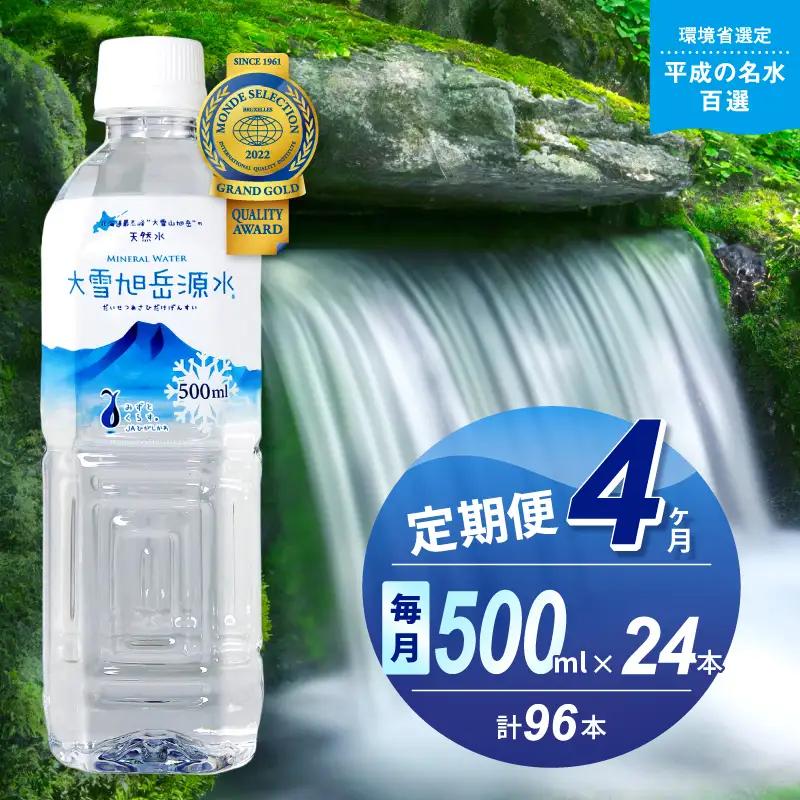 【4ヵ月定期便】大雪旭岳源水（500ml×24本）