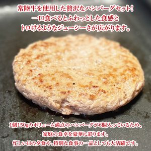 【数量限定】常陸牛ふわっトロハンバーグ（デミグラスソース付）150g×6枚入（MJ-4）