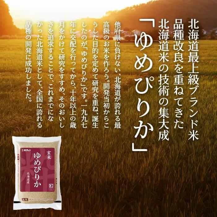 【令和7年産 6ヶ月定期配送】（玄米6kg）ホクレンゆめぴりか（3kg×2袋） SBTD075