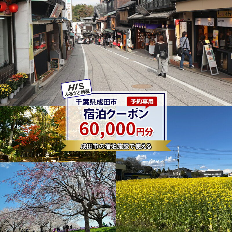 【ふるさと納税】HISふるさと納税宿泊予約専用クーポン（千葉県成田市）60,000円分