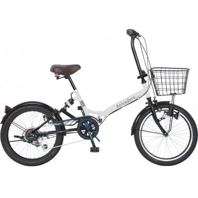 ふるさと納税 四日市市 パンクしないオリタタミ自転車20型6段変速リアサス付　ホワイト