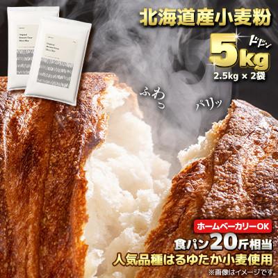 ふるさと納税 室蘭市 【毎月定期便】北海道産はるゆたかブレンド小麦　シルバーライズ　パン用強力粉 5kg全4回